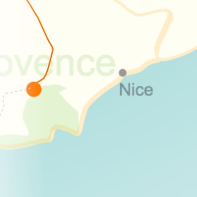 De kaart van de Provence